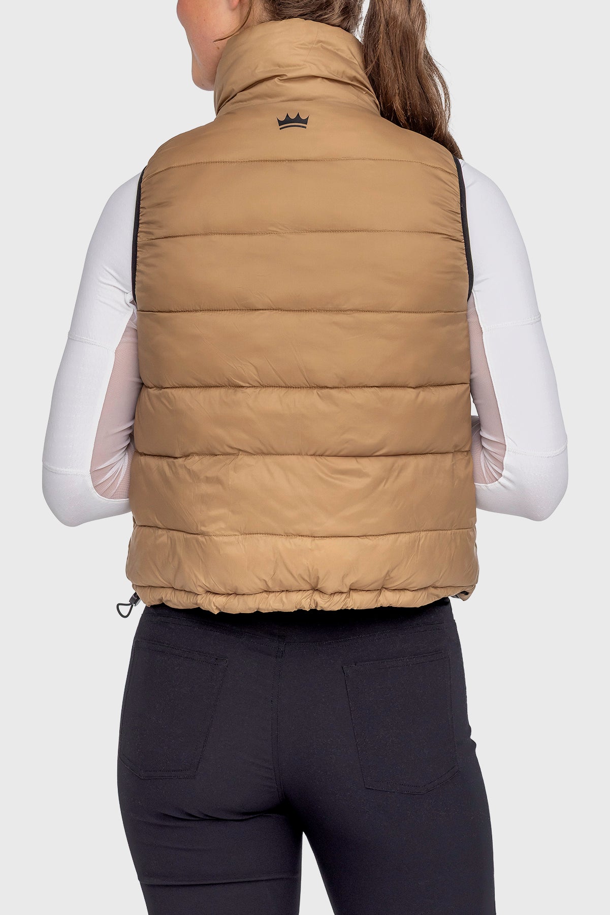 Camel & Slate Reversible Puffer Vest - [Kastel]