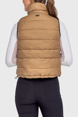 Camel & Slate Reversible Puffer Vest - [Kastel]