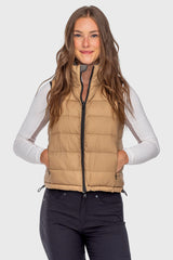 Camel & Slate Reversible Puffer Vest - [Kastel]