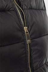 Black Quilted Vest w/Knit Trim & Gold Zipper Kastel Denmark US