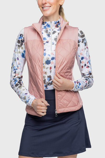 Blush Quilted Full Zip Vest - FINAL SALE – Kastel Denmark US