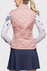 Full Zip Blush Quilted Vest - [Kastel]