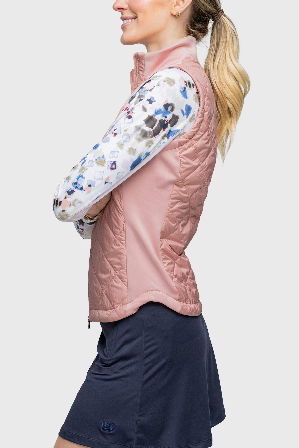 Blush Quilted Full Zip Vest - FINAL SALE – Kastel Denmark US