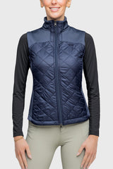 Full Zip Navy Quilted Vest - [Kastel]