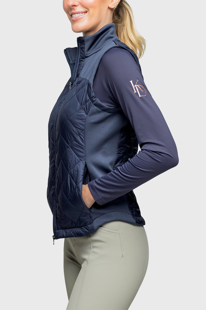 Full Zip Navy Quilted Vest