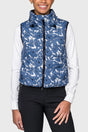 Pacific Blue Wild Rose & Black Reversible Puffer Vest Kastel Denmark
