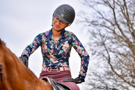 Navy Lush Garden 1/4 Zip Long Sleeve Shirt Kastel Denmark