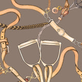 Long Sleeve Taupe Belts Crewneck - [Kastel]
