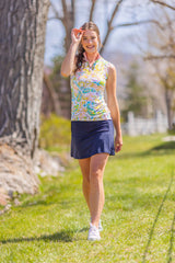 Festival Ikat Sleeveless Sun Shirt - [Kastel]