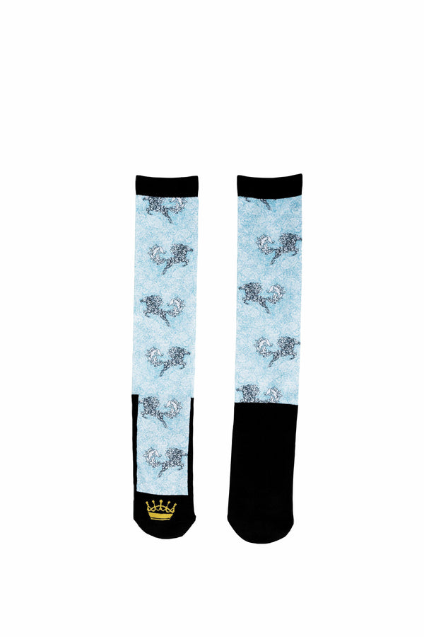 Blue Beauty Horse Boot Sock, Final Sale