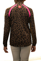 Kids Olive Animal with Hot Pink Long Sleeve