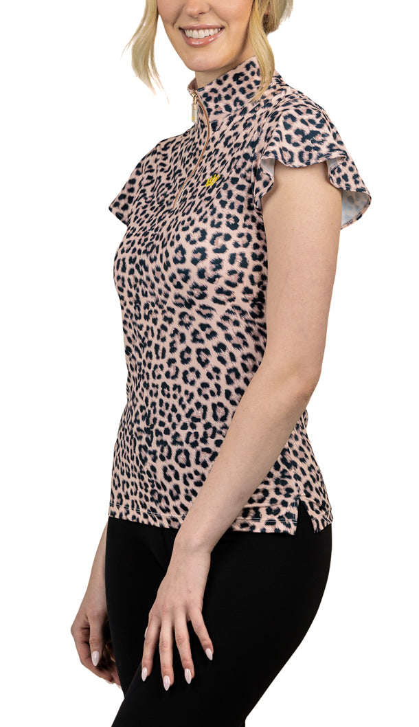 Slim Fit, Animal Flutter Sleeve - Final Sale - [Kastel]