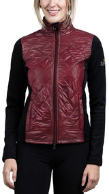 Quilted Black and Burgundy Performance Jacket