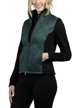 Forest Green and Black Quilted Jacket