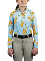 Kids Long Sleeve Light Blue Oranges - [Kastel]
