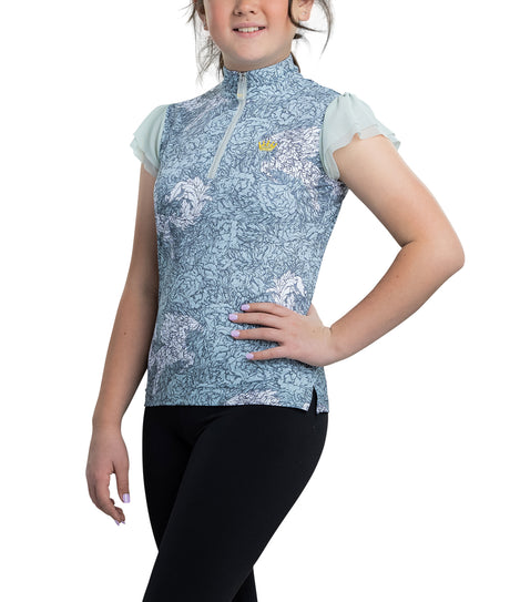 Kids Metal Beauty All-Over with Tulle Cap Sleeve - [Kastel]