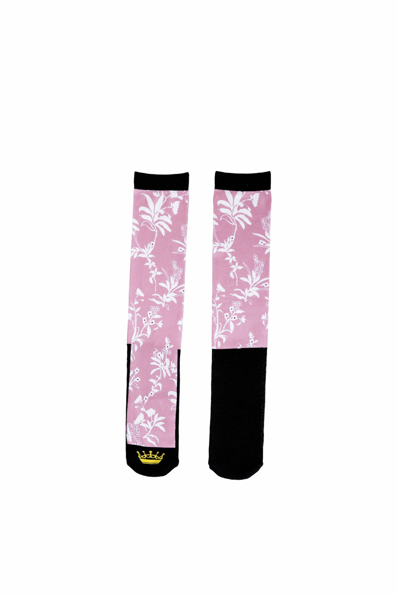 Lilac Floral Boot Sock, Final Sale