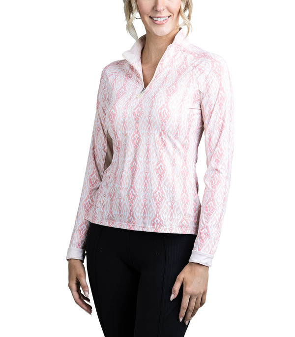 Coral Ikat allover Long Sleeve