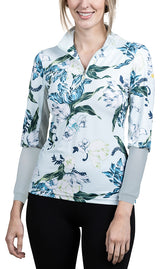 Long Sleeve Skylight Floral with Extended Mesh