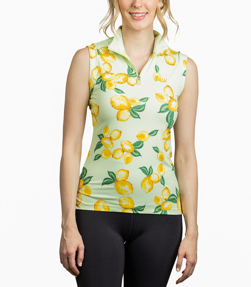 Slim Fit, Sleeveless Lemon Lime Tank - Final Sale - [Kastel]